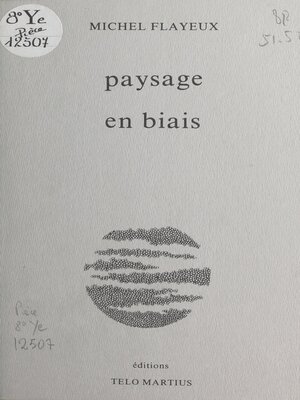 cover image of Paysage en biais